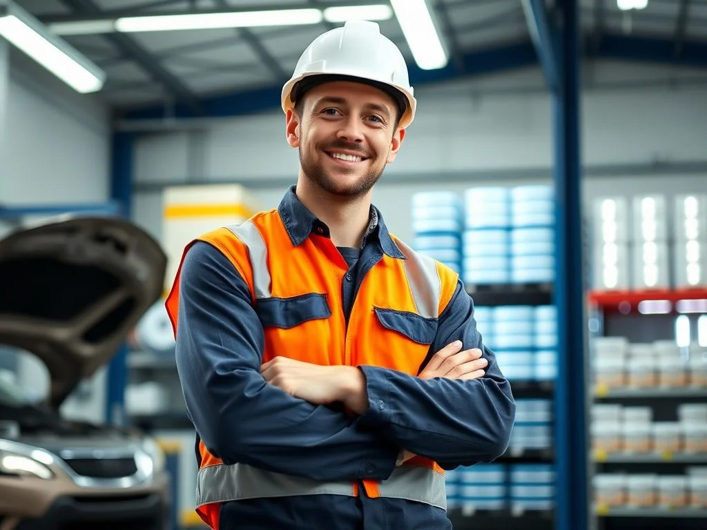 Workshop tradie with tools