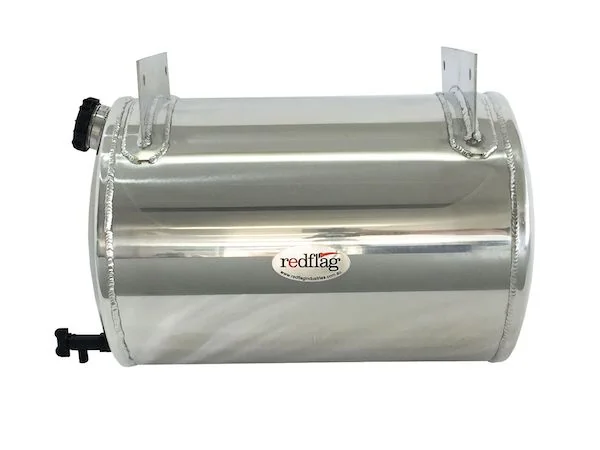 WT026 - 50 Litre Polished Stainless Steel Water Tank with Top Mounts - RedFlag LED Light Perth - Image 3