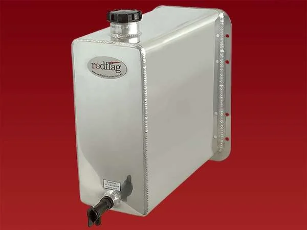 WT029 - 25 Litre Polished Stainless Steel Water Tank with Chassis Mount - RedFlag LED Light Perth - Image 2