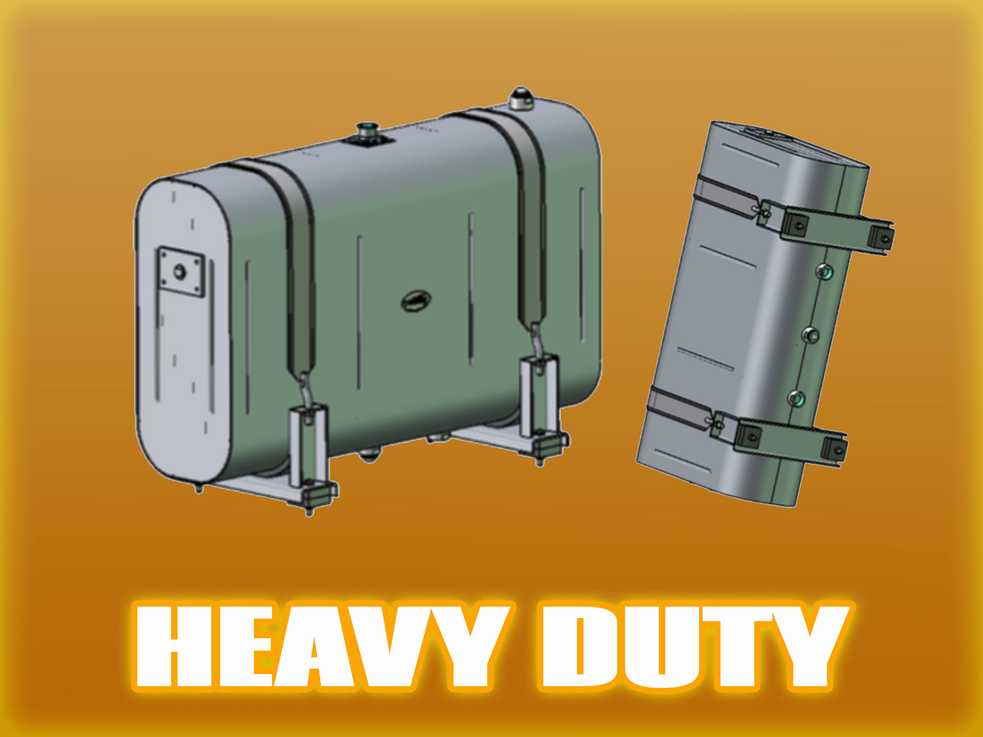 120 Litre Heavy Duty Space Saver Steel Oil Tank 300x620x620