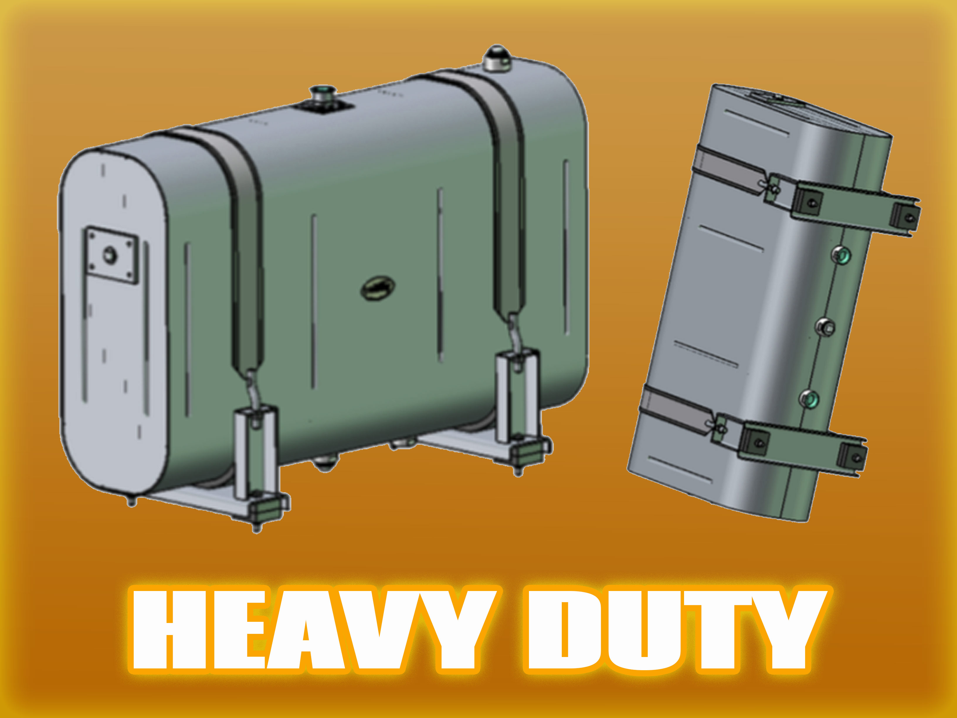 200 Litre Heavy Duty Space Saver Steel Oil Tank 300x1100x620