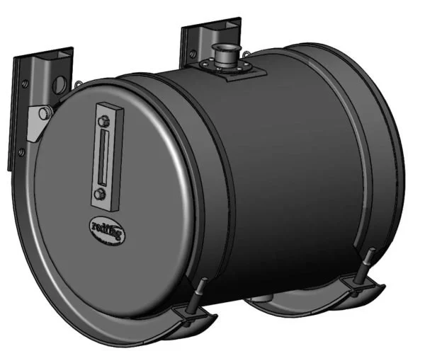 60 Litre Round Steel Hydraulic Oil Tank 400D x 500L
