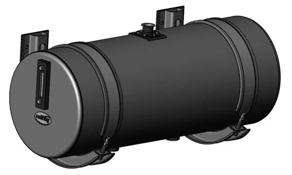 125 Litre Round Steel Hydraulic Oil Tank 400D x 1000L