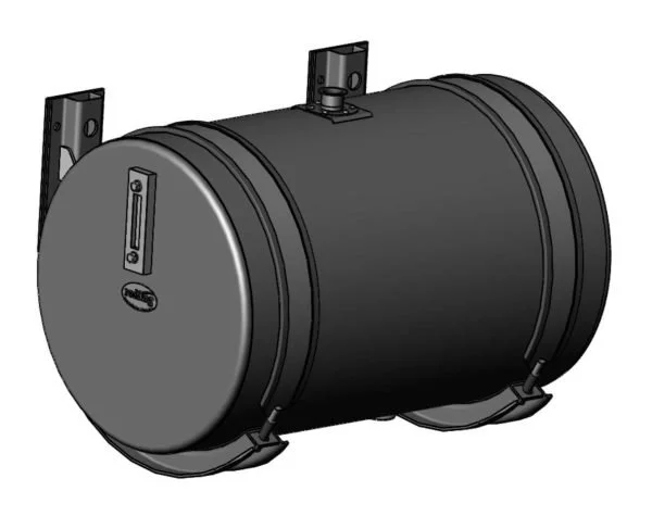 225 Litre Round Steel Hydraulic Oil Tank 550D x 950L