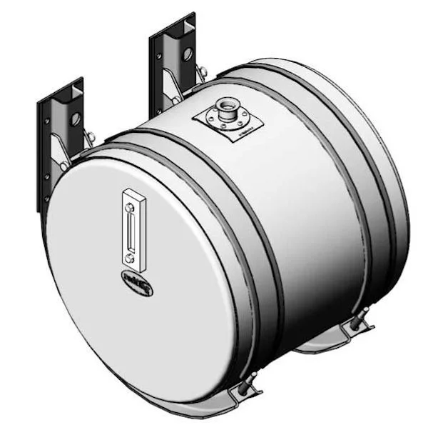 120 Litre Polished Aluminium Hydraulic Oil Tank 550D x 525L