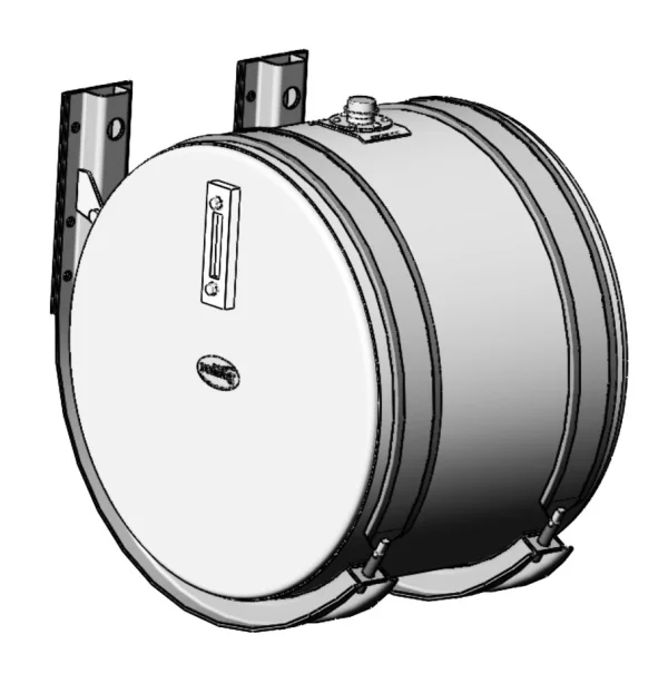 170 Litre Polished Aluminium Hydraulic Oil Tank 660D x 500L
