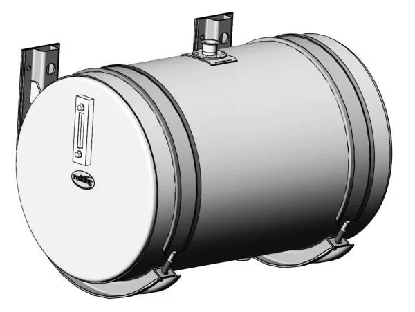 200 Litre Polished Aluminium Hydraulic Oil Tank 550D x 850L