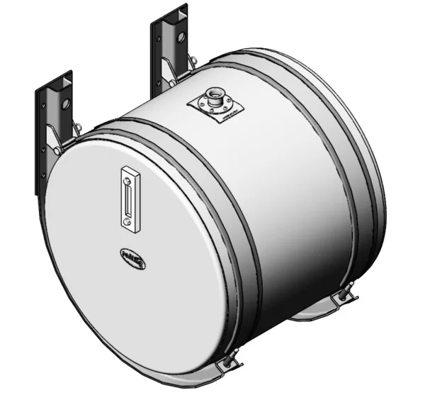 200 Litre Polished Aluminium Hydraulic Oil Tank 660D x 600L
