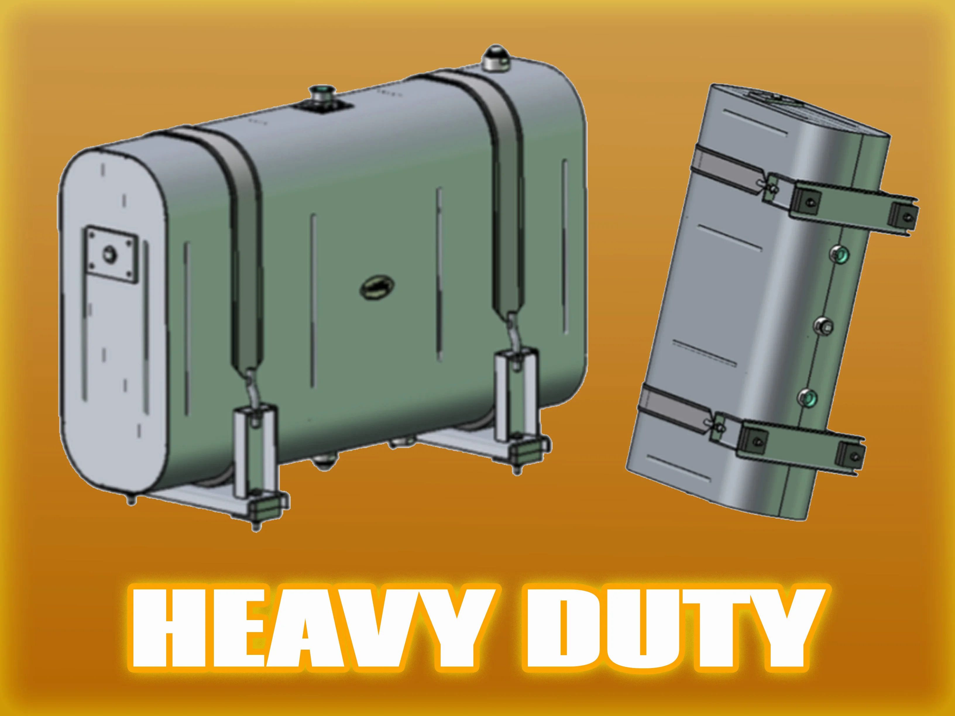 200 Litre Rectangular Space Saver Steel Hydraulic Oil Tank