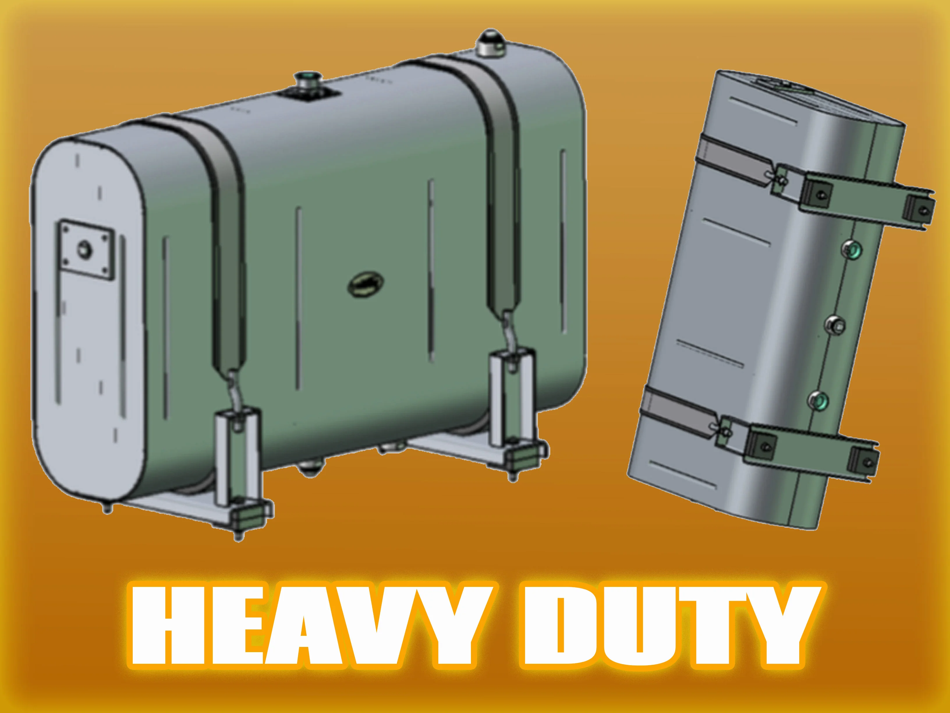 250 Litre Rectangular Space Saver Steel Hydraulic Oil Tank