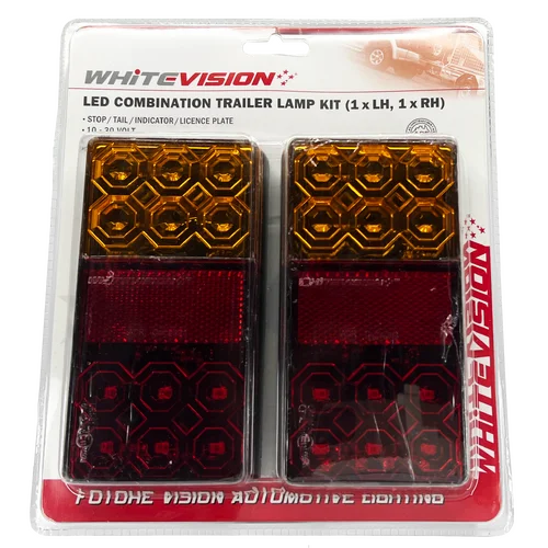 WhiteVision 120 Series LED Combo Trailer Lamp Twin Pack (12V)
