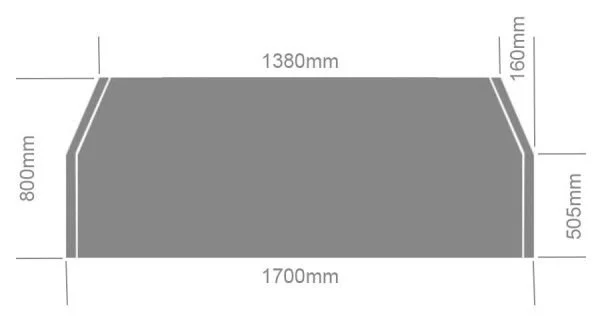 STR007 - 1/4 Canopy White Steel 700L x 1700D x 800H - Image 3