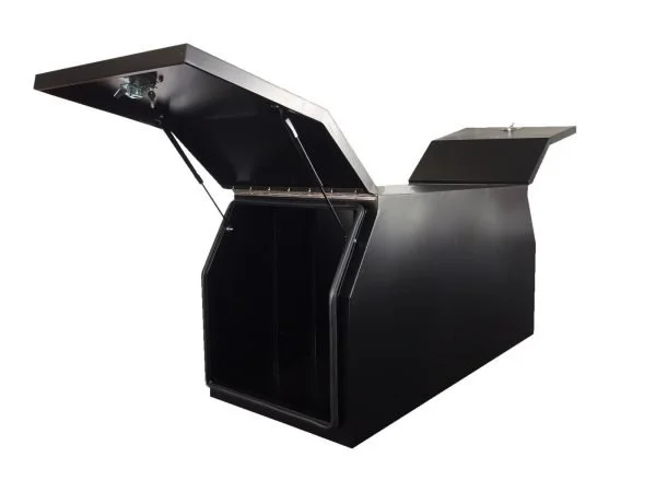STR007B - 1/4 Canopy Black Steel 700L x 1700D x 800H