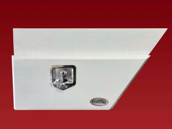 TB061W - 3/4 Lid Wheel Arch Tool Box Left White