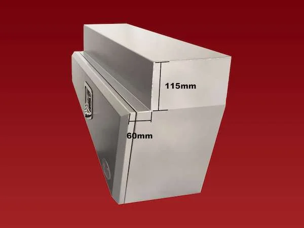 TB070AW - 750mm Double Tapered Wheel Arch Box Left Aluminium White - Image 3