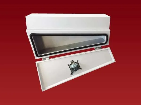 TB070CW - 750mm Double Tapered Wheel Arch Box Left White Steel - Image 2