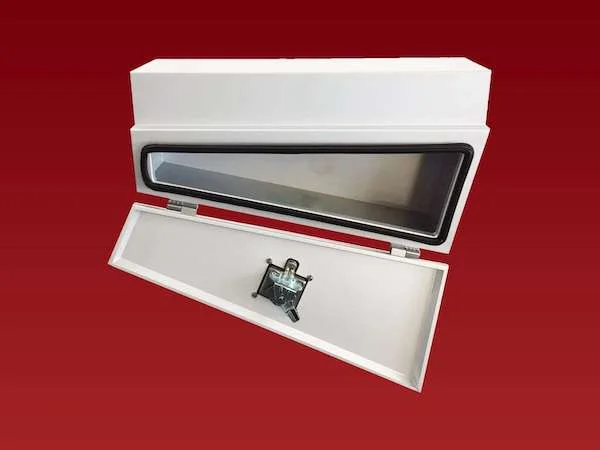 TB071CW - 750mm Double Tapered Wheel Arch Box Right White Steel - Image 2
