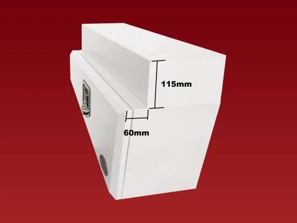 TB071CW - 750mm Double Tapered Wheel Arch Box Right White Steel - Image 3