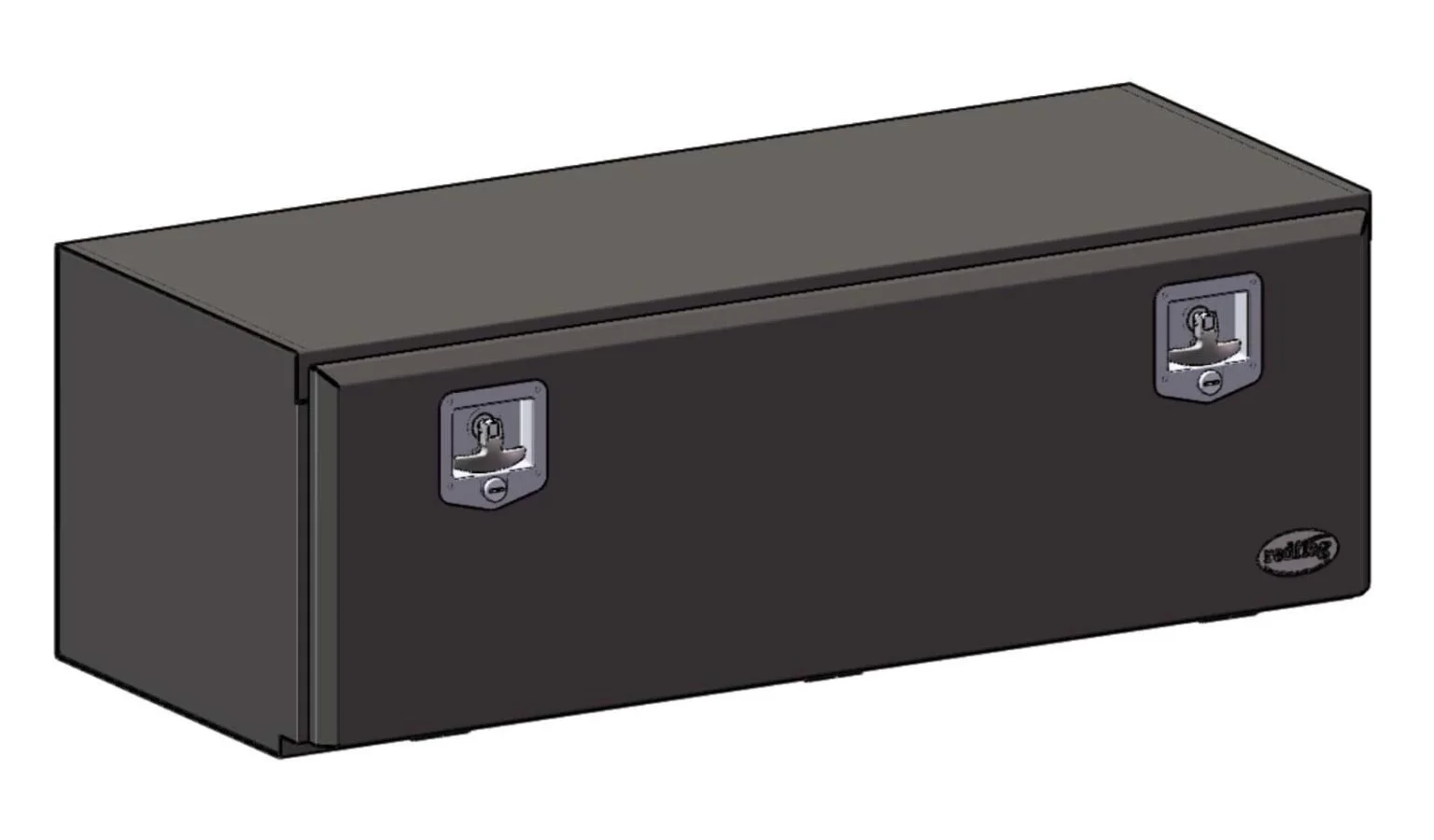 1200L x 350H x 500D Black Powder Coated Truck Tool Box - Image 3
