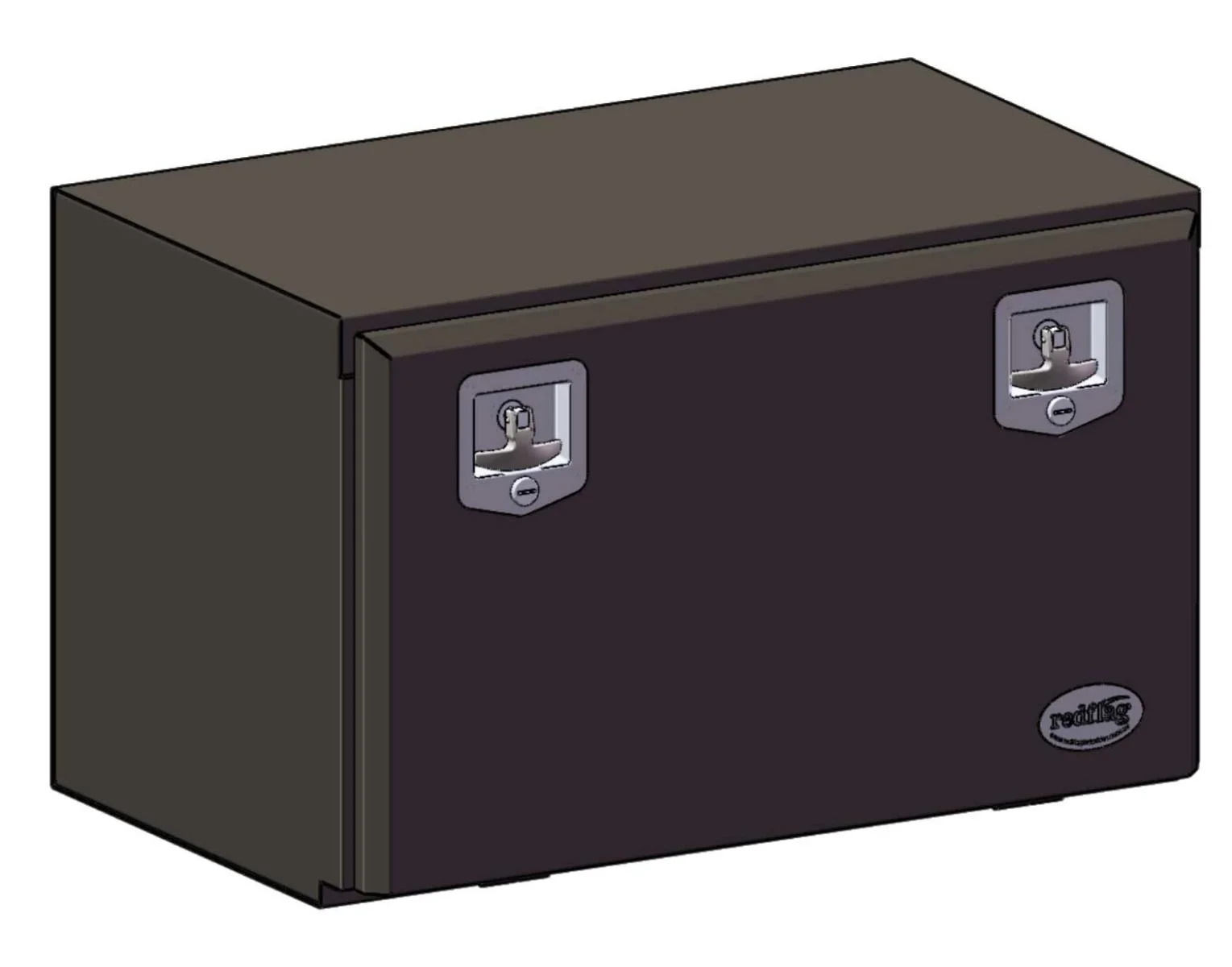 800L x 500H x 500D Black Powder Coated Truck Tool Box - Image 2