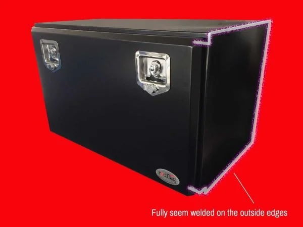 800L x 500H x 500D Black Powder Coated Truck Tool Box - Image 3