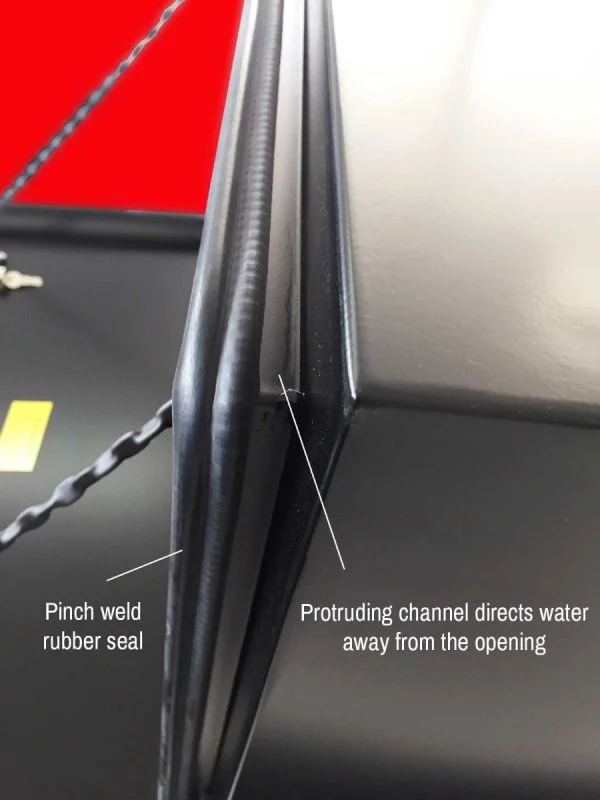 800L x 500H x 500D Black Powder Coated Truck Tool Box - Image 4