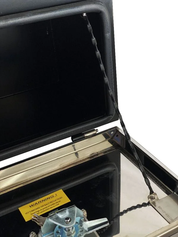 500L x 350H x 400D Steel Tool Box - Stainless Steel Lid - Image 3