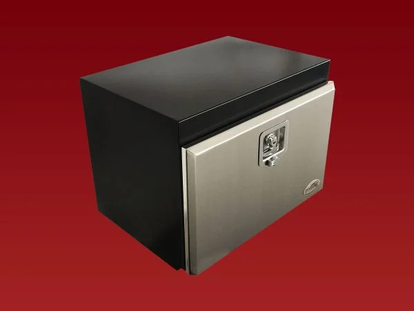 600L x 450H x 450D Steel Tool Box - Polished Stainless Recessed Lid