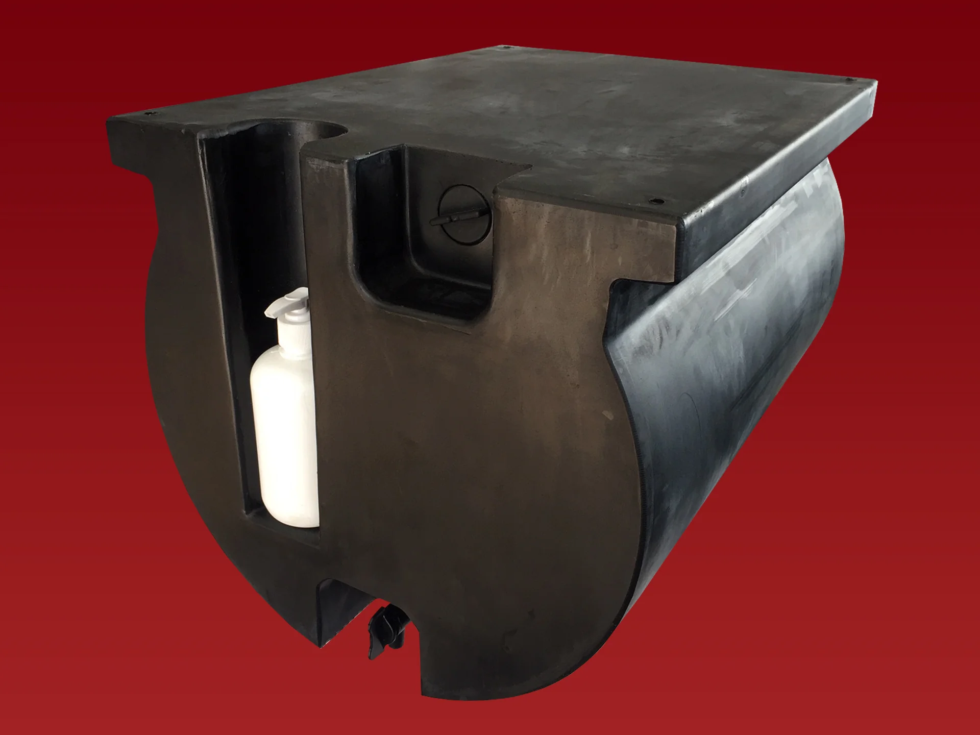 WTP60 - 60 Litre Plastic Water Tank with Soap Bottle - RedFlag LED Light Perth - Image 2